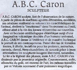 ABC CARON peinture sculpture Saint Valery Baie de Somme art peintures sculptures